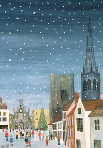 Cattedrale di Chichester, una scena di neve